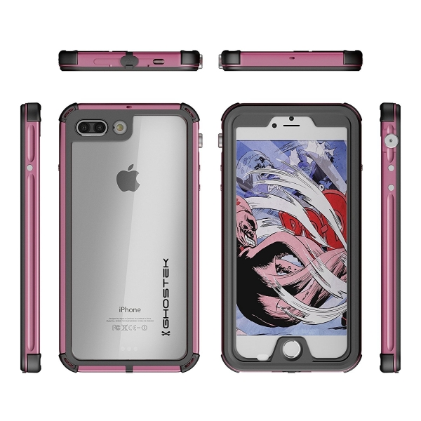 Ghostek Apple iPhone 7 Plus Atomic 3 Serisi Su Geirmez Klf-Pink