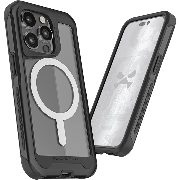 Ghostek Atomic Slim Serisi iPhone 14 Pro Max Klf (MIL-STD-810G)-Black