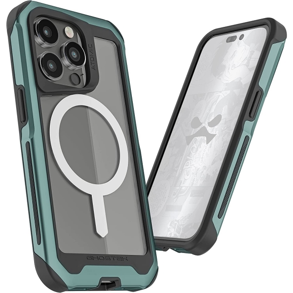 Ghostek Atomic Slim Serisi iPhone 14 Pro Klf (MIL-STD-810G)-Green