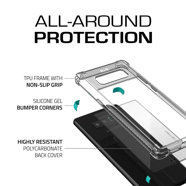 Ghostek Covert 2 Galaxy Note 8 effaf Klf (MIL-STD-810G)-Teal