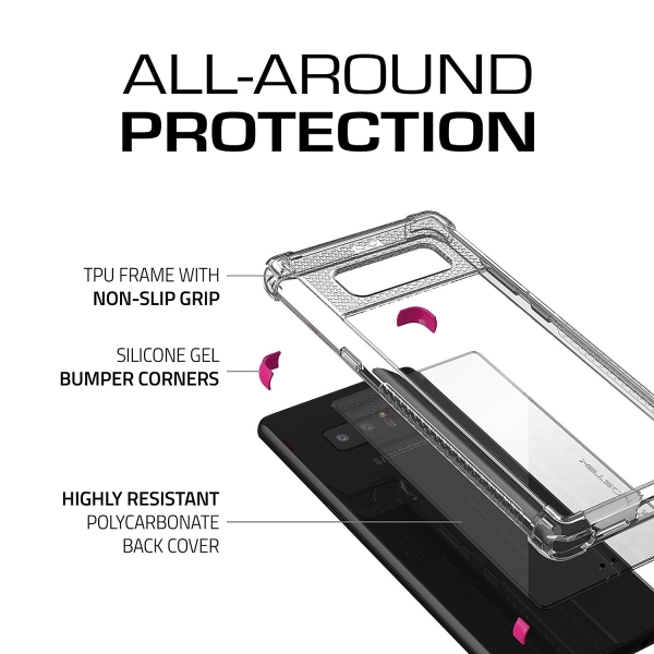 Ghostek Covert 2 Galaxy Note 8 effaf Klf (MIL-STD-810G)-Pink