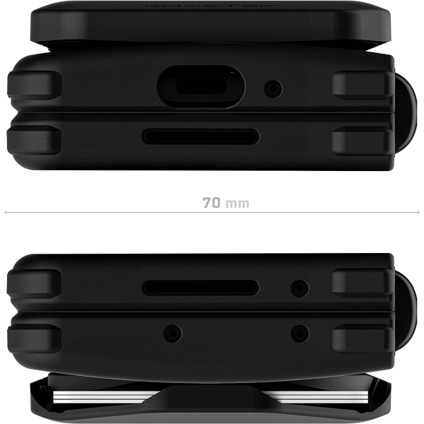 Ghostek EXEC Serisi Galaxy Z Fold 3 Manyetik Czdan Klf (MIL-STD-810G)-Black
