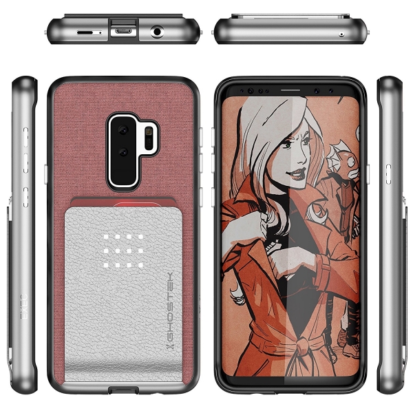 Ghostek Galaxy S9 Plus Exec Kartlkl Klf (MIL-STD-810G)-Pink