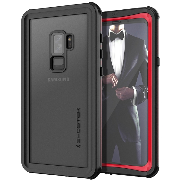 Ghostek Galaxy S9 Plus Nautical Su Geirmez Klf (MIL-STD-810G)-Red