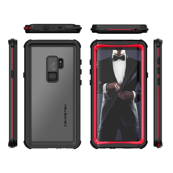 Ghostek Galaxy S9 Plus Nautical Su Geirmez Klf (MIL-STD-810G)-Red