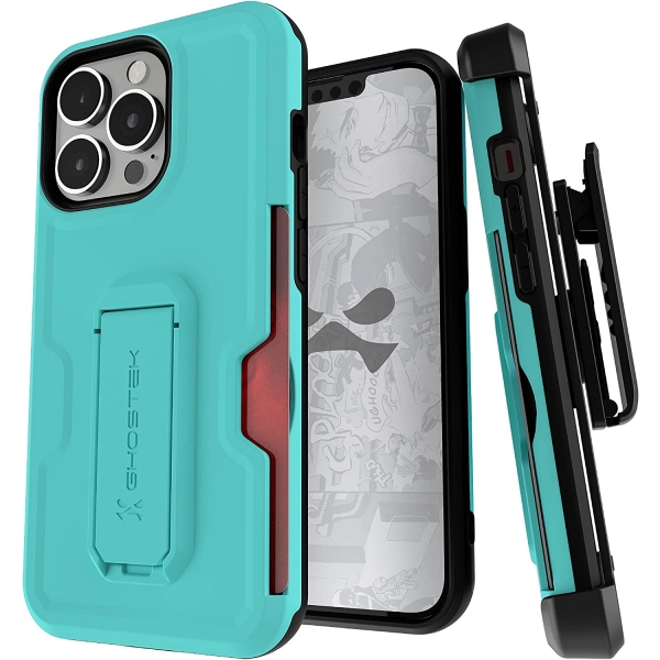  Ghostek Iron Armor Serisi iPhone 13 Pro Klf (MIL-STD-810G)-Matte Teal