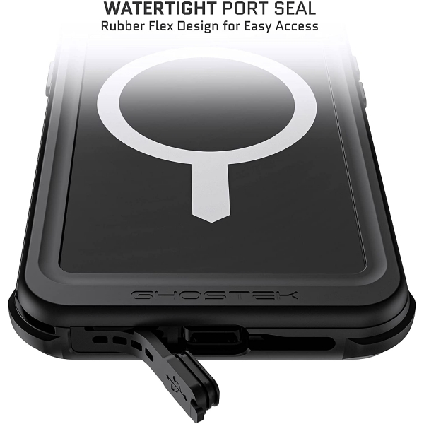 Ghostek Nautical Serisi iPhone 13 Pro Su Geirmez Klf (MIL-STD-810G)-Black