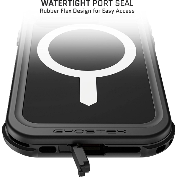 Ghostek Nautical Serisi iPhone 14 Plus Su Geirmez Klf (MIL-STD-810G)-Black