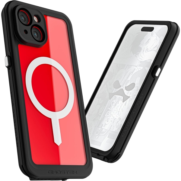 Ghostek Nautical Slim Serisi Apple iPhone 15 Pro Su Geirmez Klf (MIL-STD-810G)-Clear