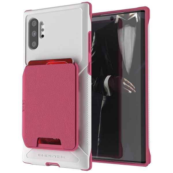 Ghostek Note 10 Plus Exec Manyetik Czdan Klf (MIL-STD-810G)-Pink