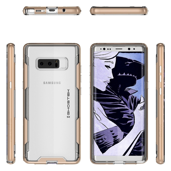 Ghostek Samsung Galaxy Note 8 Cloak 3 Serisi Klf (MIL-STD-810G)-Gold