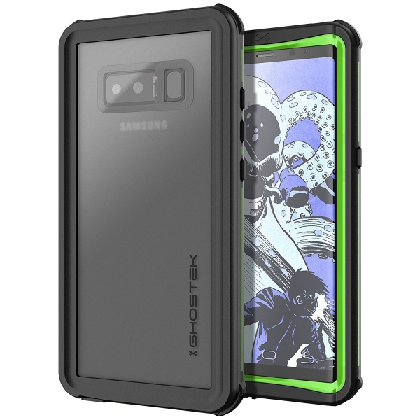 Ghostek Samsung Galaxy Note 8 Nautical Serisi Su Geirmez Klf (MIL-STD-810G)-Green