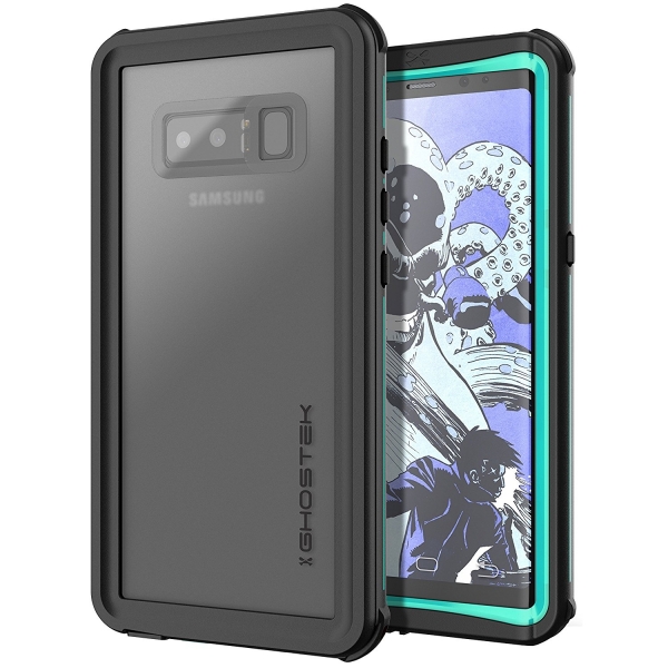 Ghostek Samsung Galaxy Note 8 Nautical Serisi Su Geirmez Klf (MIL-STD-810G)-Teal
