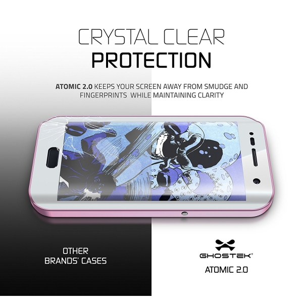 Ghostek Samsung Galaxy S7 Edge Atomic 2.0 Serisi Su Geirmez Klf-Pink