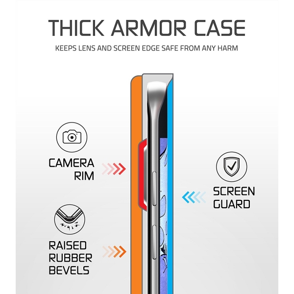 Ghostek Samsung Galaxy S7 Edge Atomic 2.0 Serisi Su Geirmez Klf-Red