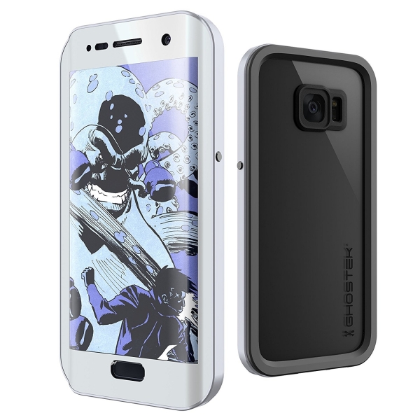 Ghostek Samsung Galaxy S7 Edge Atomic 2.0 Serisi Su Geirmez Klf-Silver