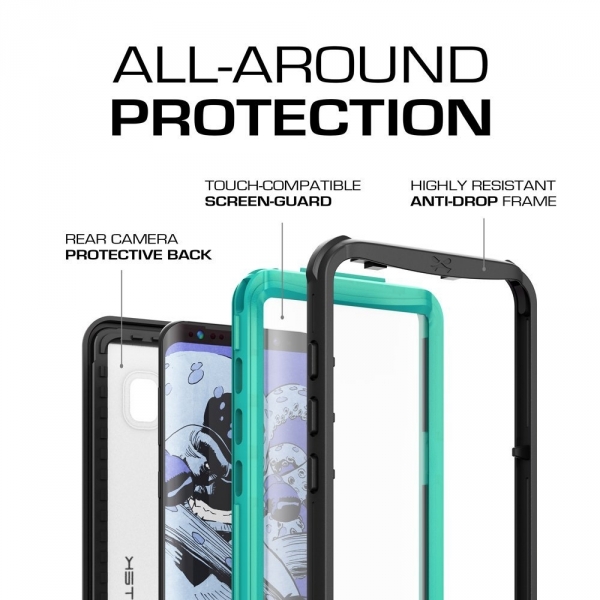 Ghostek Samsung Galaxy S8 Nautical Serisi Su Geirmez Klf-Teal