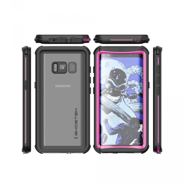 Ghostek Samsung Galaxy S8 Nautical Serisi Su Geirmez Klf-Pink