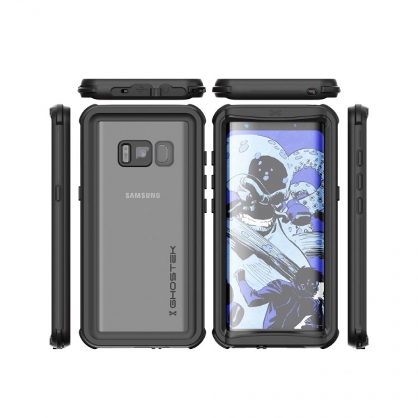 Ghostek Samsung Galaxy S8 Nautical Serisi Su Geirmez Klf-Black