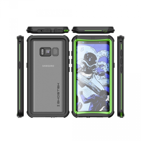 Ghostek Samsung Galaxy S8 Nautical Serisi Su Geirmez Klf-Green