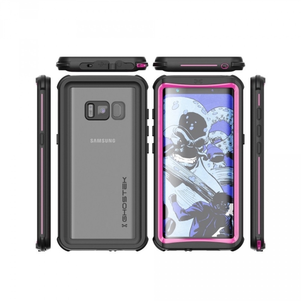 Ghostek Samsung Galaxy S8 Plus Nautical Serisi Su Geirmez Klf-Pink