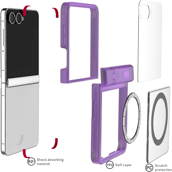 Ghostek Samsung Galaxy Z Flip 7 Covert Klf-Purple