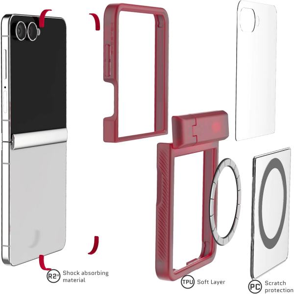 Ghostek Samsung Galaxy Z Flip 7 Covert Klf-Red