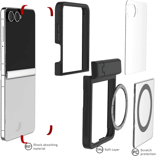 Ghostek Samsung Galaxy Z Flip 7 Covert Klf-Black 