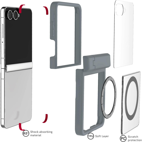 Ghostek Samsung Galaxy Z Flip 7 Covert Klf-Gray 