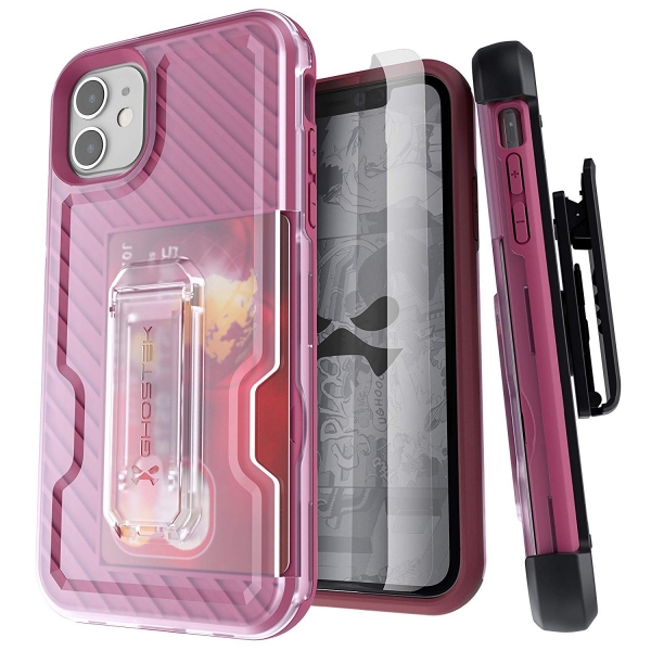 Ghostek iPhone 11 Iron Armor 3 Serisi Klf (MIL-STD-810G)-Pink