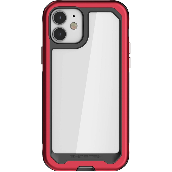 Ghostek iPhone 12 Mini Atomic Slim Serisi Klf (MIL-STD-810G) -Red