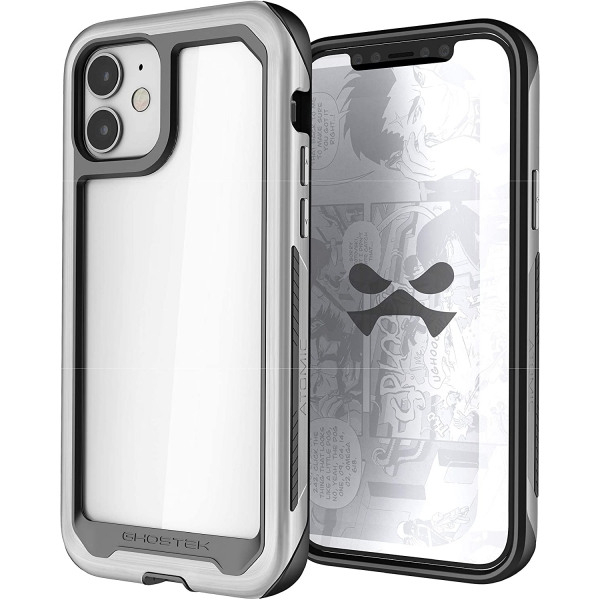Ghostek iPhone 12 Mini Atomic Slim Serisi Klf (MIL-STD-810G) -Brushed Aluminum