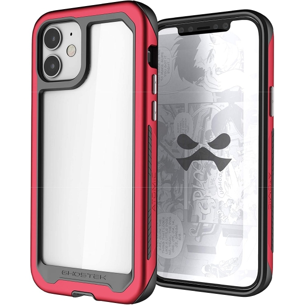 Ghostek iPhone 12 Pro Max Atomic Slim Serisi Klf (MIL-STD-810G)-Red