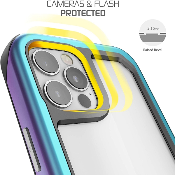 Ghostek iPhone 12 Pro Max Atomic Slim Serisi Klf (MIL-STD-810G)-Prismatic
