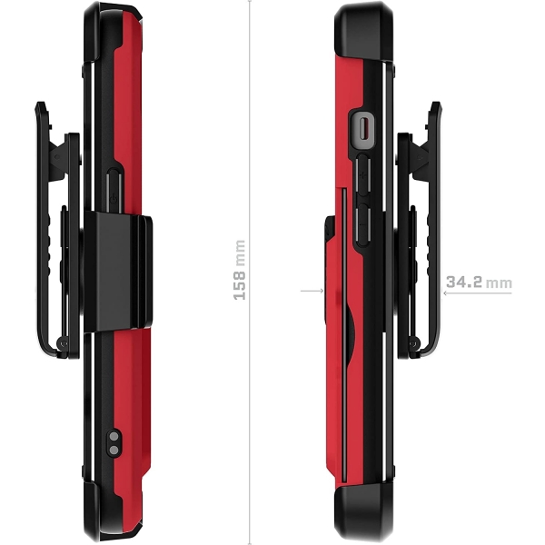  Ghostek Iron Armor Serisi iPhone 13 Klf (MIL-STD-810G)-Matte Red