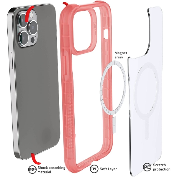 Ghostek iPhone 13 Pro Max Covert Serisi Klf (MIL-STD-810G)-Pink