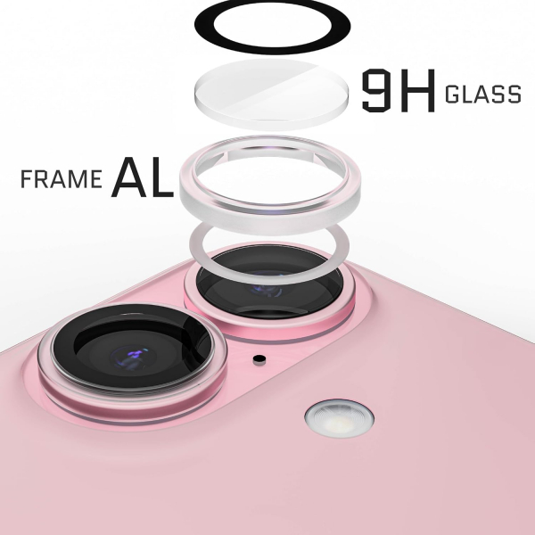 Ghostek iPhone 16/16 Plus Kamera Lens Koruyucu (2 Adet)