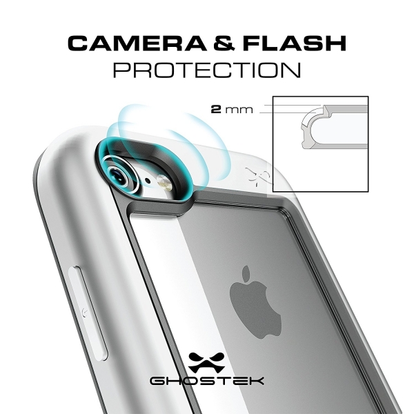 Ghostek iPhone 8 Atomic Slim Armor Klf (MIL-STD-810G)-Silver