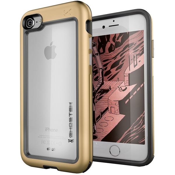Ghostek iPhone 8 Atomic Slim Armor Klf (MIL-STD-810G)-Gold