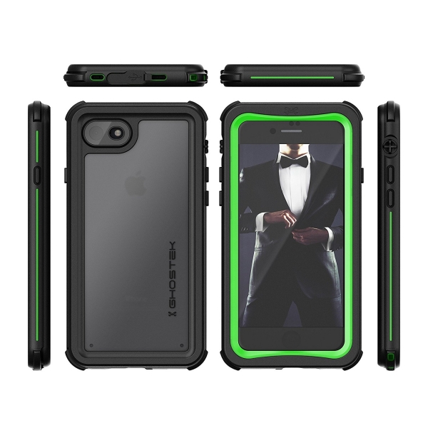 Ghostek iPhone 8 Nautical Su Geirmez Klf (MIL-STD-810G)-Green