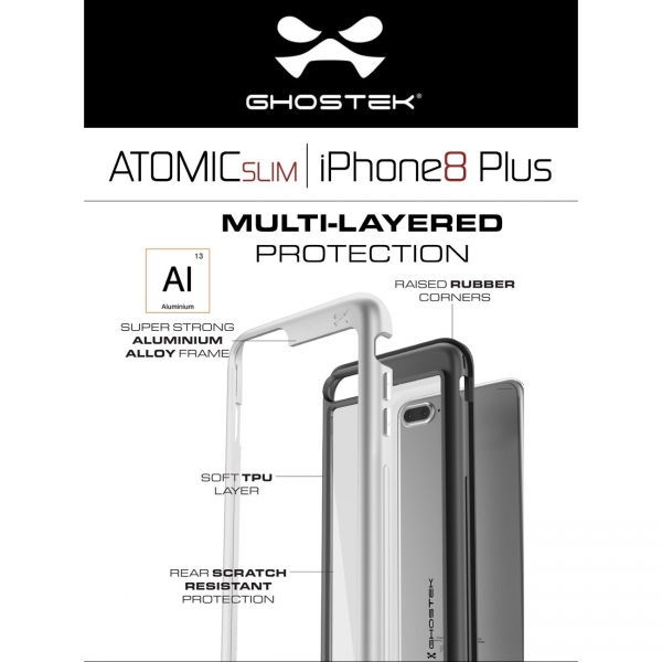 Ghostek iPhone 8 Plus Atomic Slim Armor Klf (MIL-STD-810G)-Gold