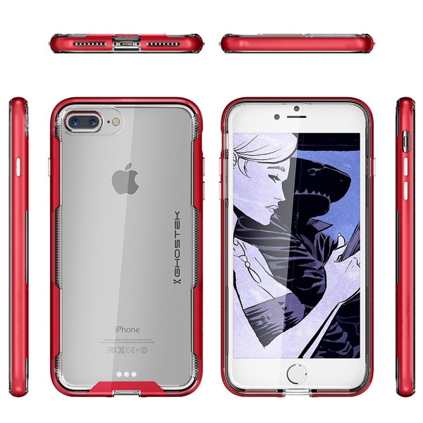 Ghostek iPhone 8 Plus Cloak 3 Seri Klf (MIL-STD-810G)-Red