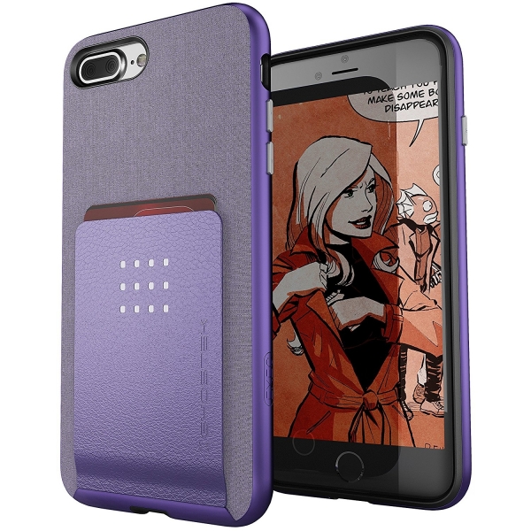 Ghostek iPhone 8 Plus Exec 2 Seri Kartlkl Klf (MIL-STD-810G)-Purple