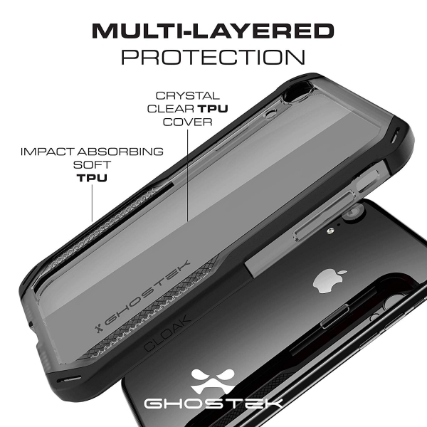 Ghostek iPhone XR Cloak 4 Serisi Klf (MIL-STD-810G)-Red