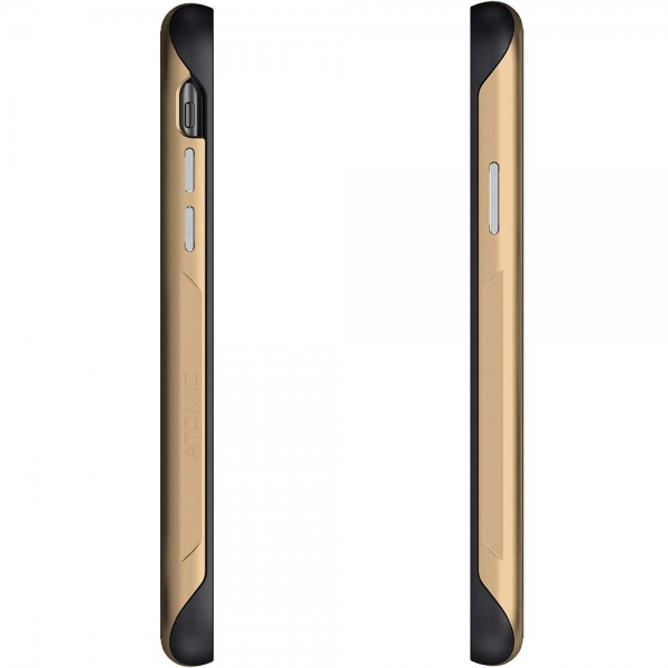 Ghostek iPhone XS Max Atomic Slim 2 Serisi Klf (MIL-STD-810G)-Gold