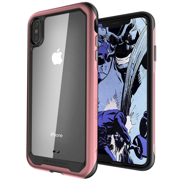 Ghostek iPhone XS Max Atomic Slim 2 Serisi Klf (MIL-STD-810G)-Pink