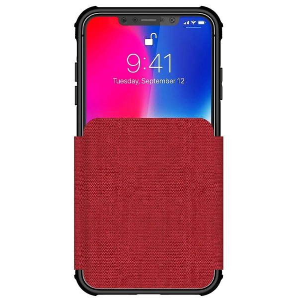 Ghostek iPhone XS Max Exec 3 Serisi Kartlkl Klf (MIL-STD-810G)-Red