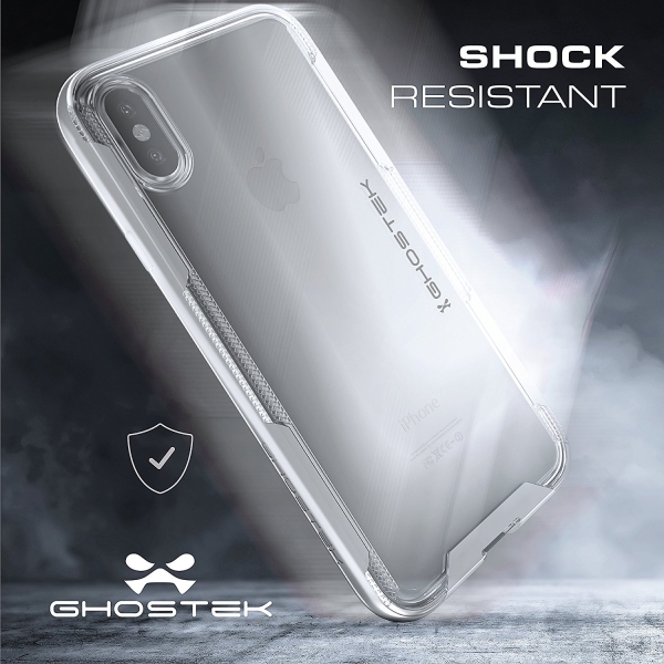 Ghostek iPhone XS / X Cloak 3 Seri effaf Klf (MIL-STD-810G)-Red