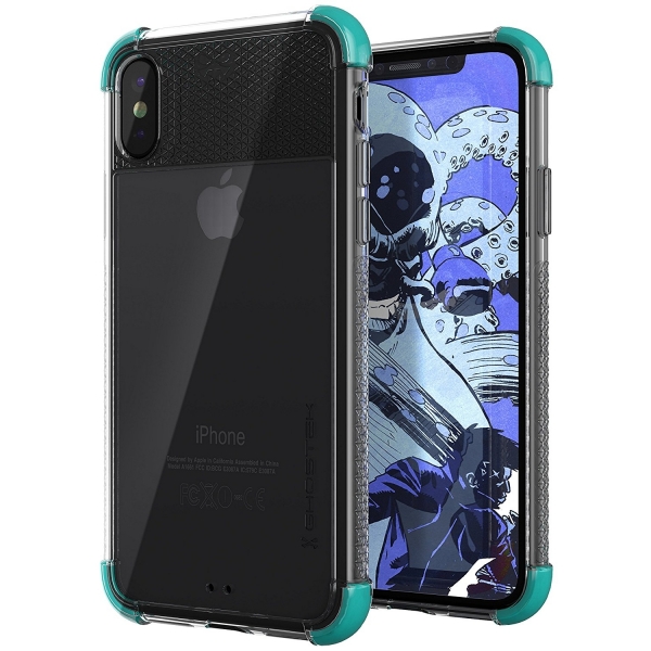 Ghostek iPhone XS / X Covert 2 Seri Kablosuz arj Destekli Klf (MIL-STD-810G)-Teal