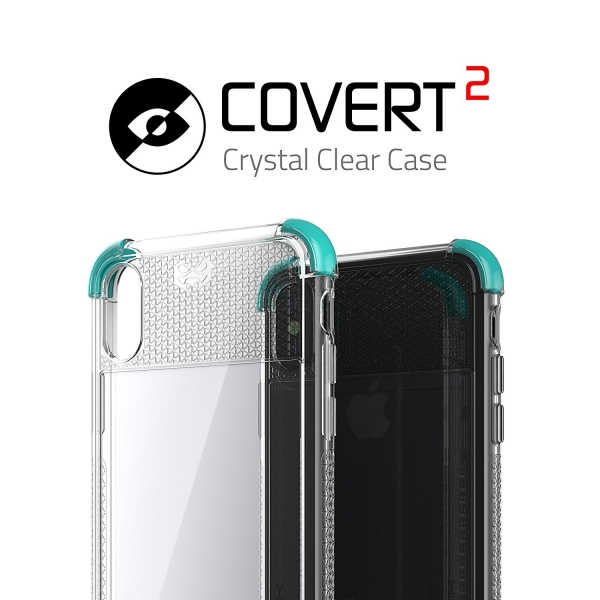 Ghostek iPhone X Covert 2 Seri Kablosuz arj Destekli Klf (MIL-STD-810G)-Teal